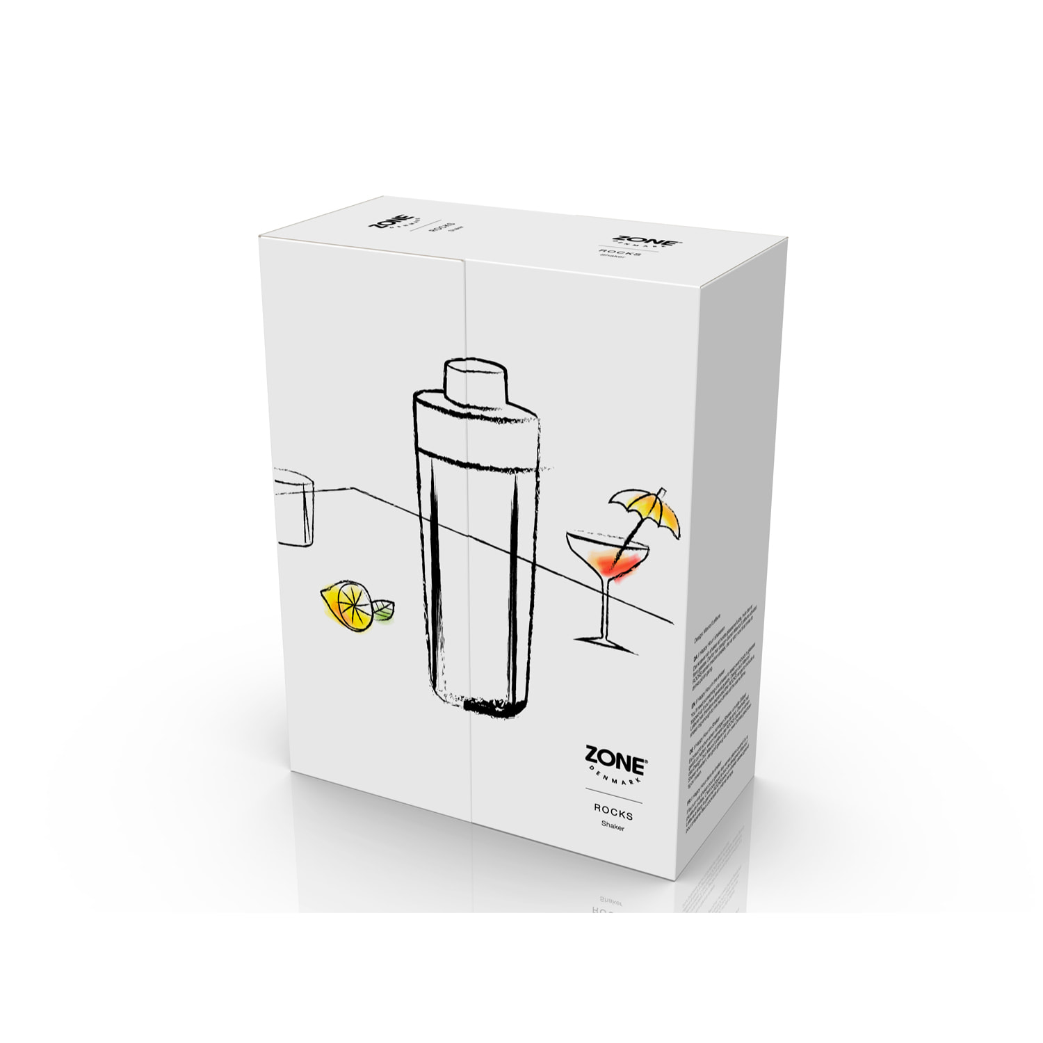 Shaker en acier poli Rocks