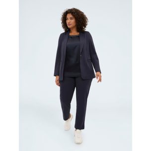 Fiorella Rubino - Pantaloni Joggers in Punto Milano - Blu