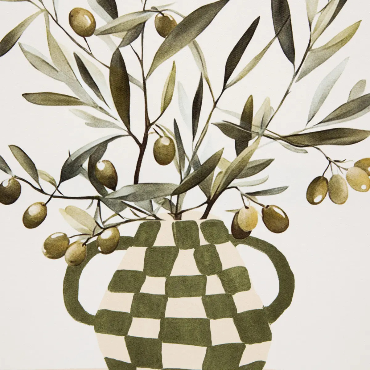 Toile imprimée encadrée Claudia vert 45x60cm