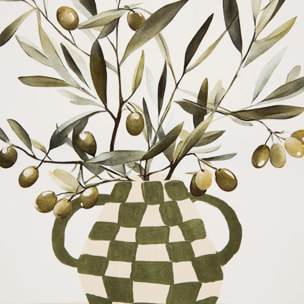 Toile imprimée encadrée Claudia vert 45x60cm