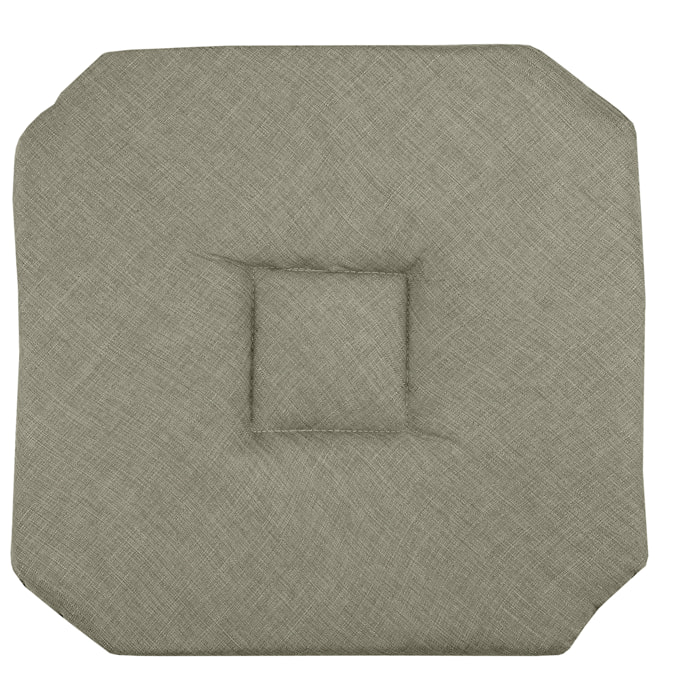 Galette de chaise italienne et unie - Vert