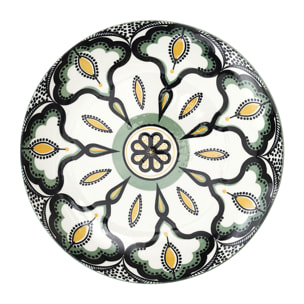 Assiette Mandala Vert D19cm