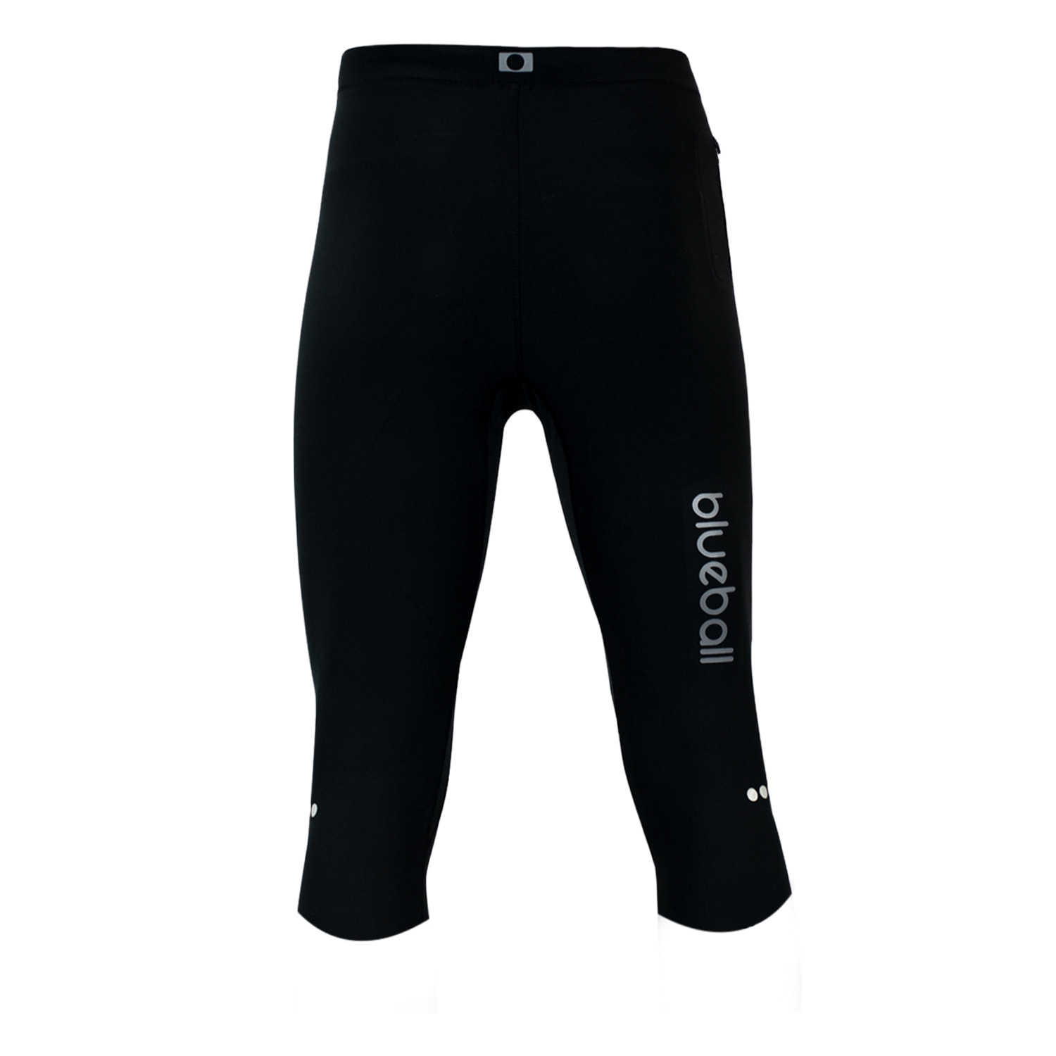 PANTALÓN CAPRI DE COMPRESIÓN RUNNING PARA HOMBRE BLUEBALL EN NEGRO.