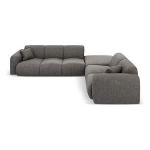 Canapé d'angle droit "Nolio" 4 places en chenille gris