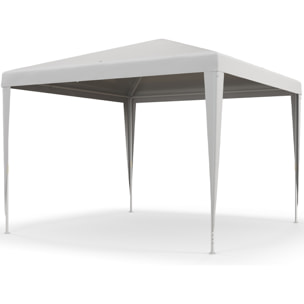 Tonnelle barnum 3 x 3 m acier PE imperméable 90g/m² blanc