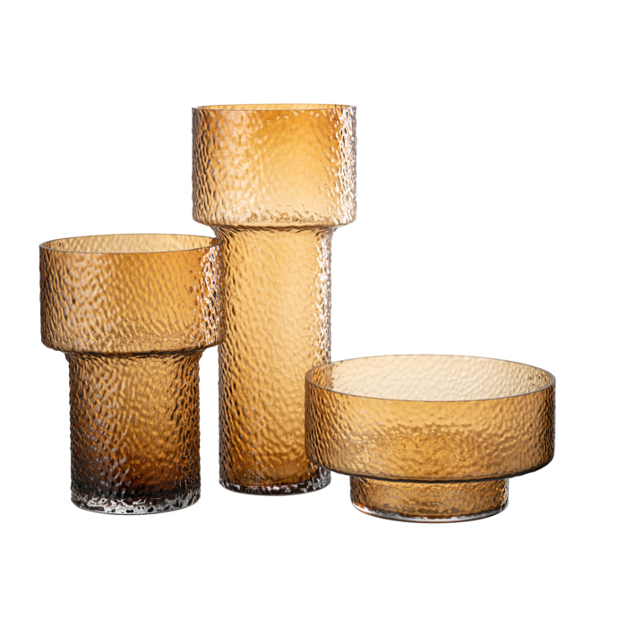 J-Line vase Bas Betty - verre - brun - 45 cm de hauteur