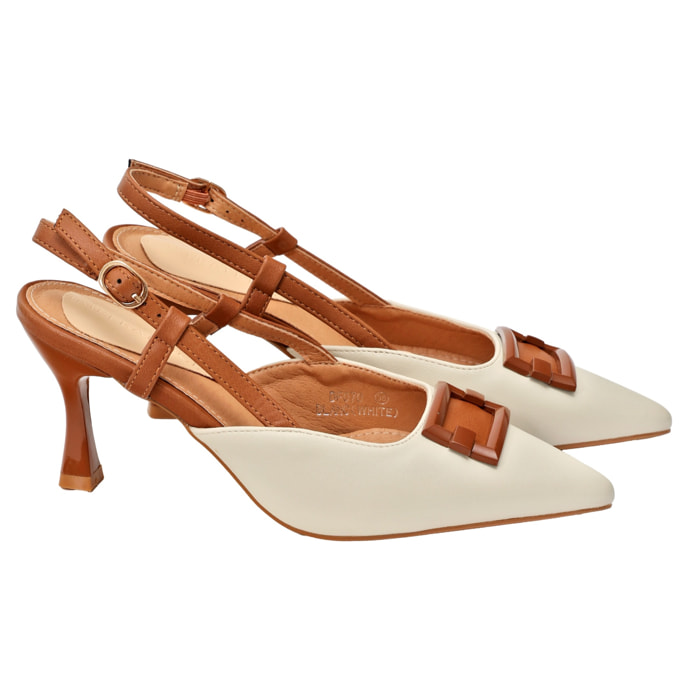 Decolletè con cinturino regolabile - tacco 8,5 cm