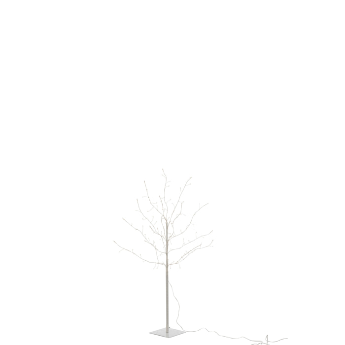 J-Line Arbre Nu + Led Metal Blanc Medium