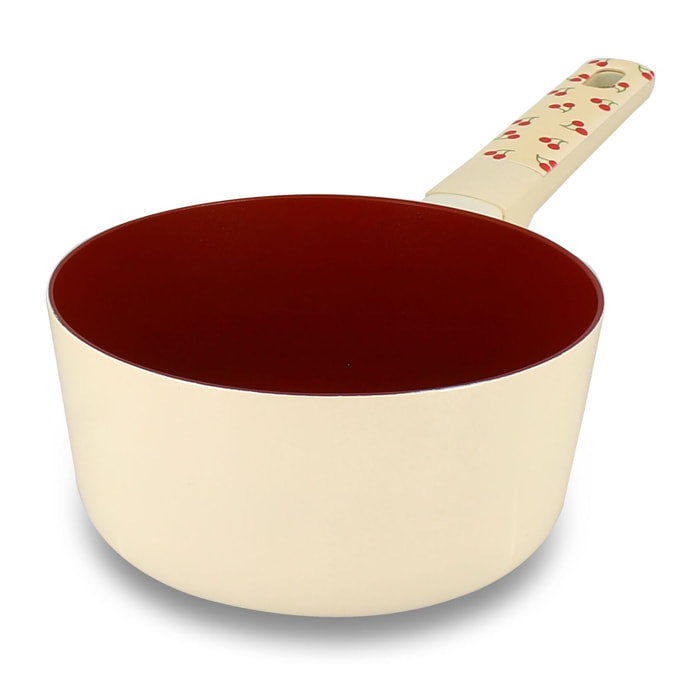 Casserole 18cm en aluminium cerise - tous feux CERISE
