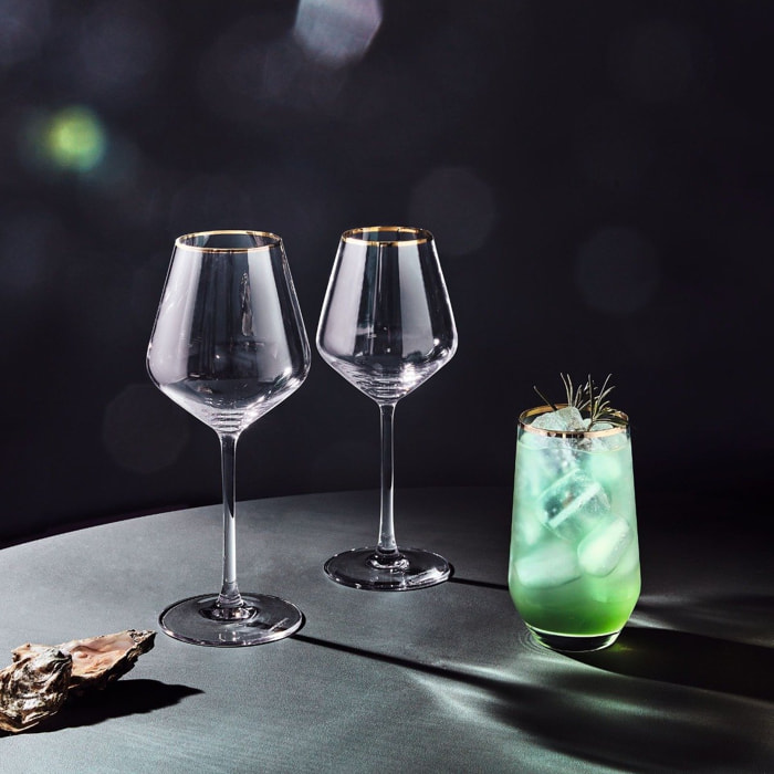 Ensemble 16 verres  Ultime Bord Or - Cristal d'Arques