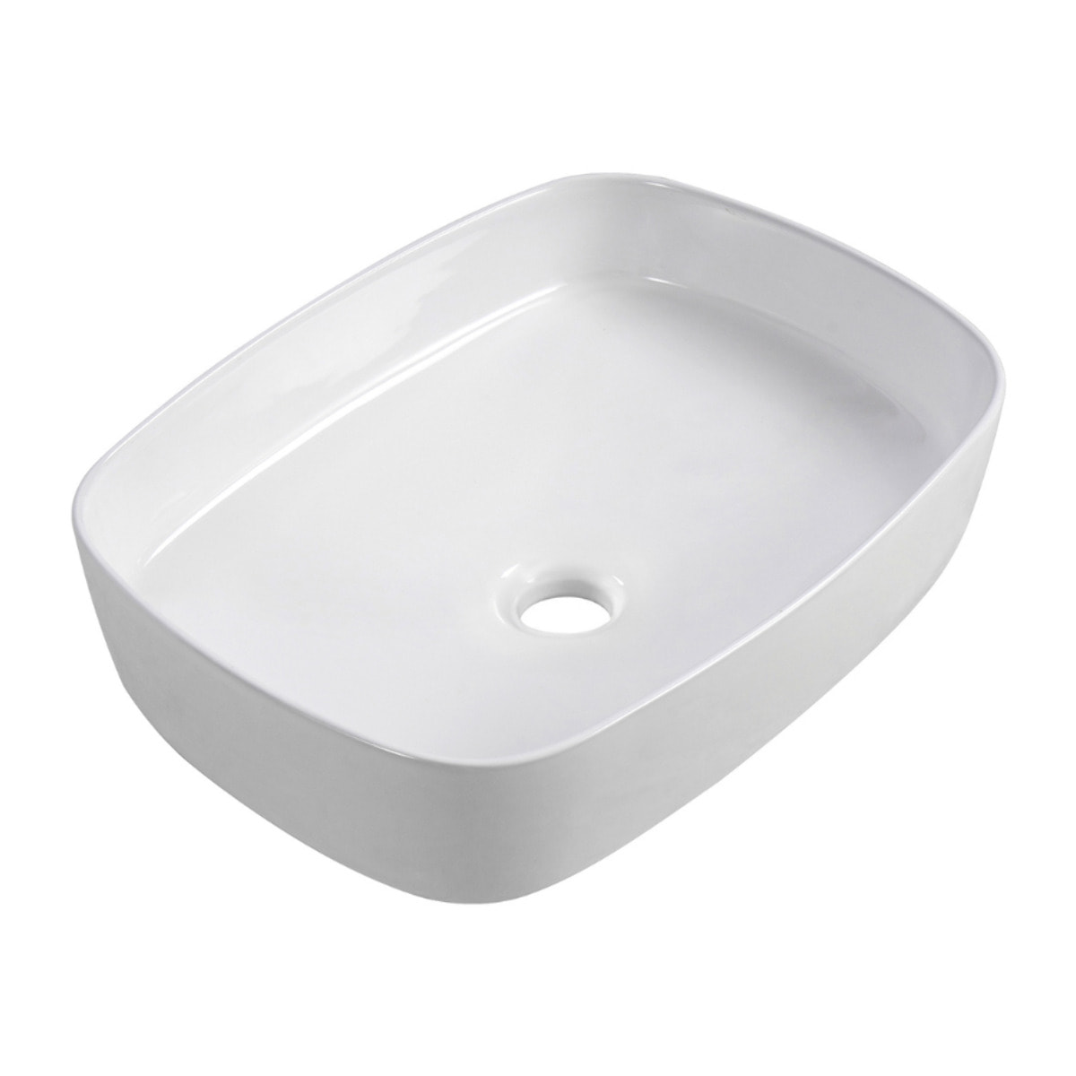 Aurum mitigeur lavabo en inox, or rose + Ceramia PixL 50x37,5x13,5 cm vasque à poser, sans trop-plein, blanc (SAT285BRGCEPX4937)
