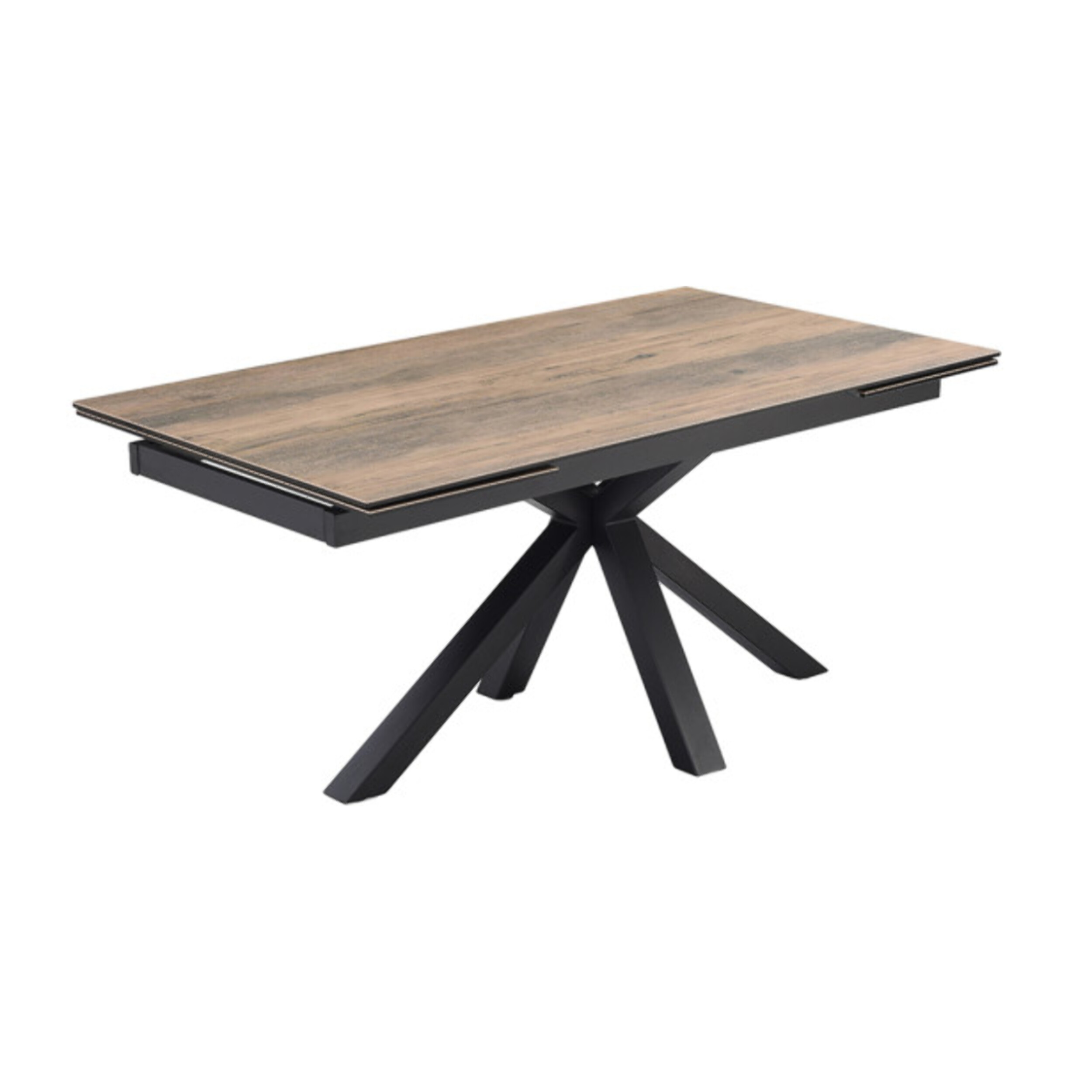 Table extensible céramique effet bois 180/260 cm - 8 piètements - UNIK