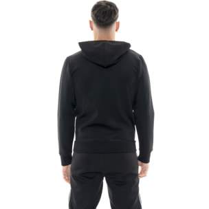 Tuta da uomo in tessuto tecnico con cappuccio e zip, Leone 1947 Tech