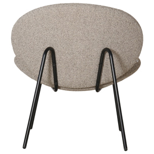Fauteuil en tissu taupe chiné SACHA