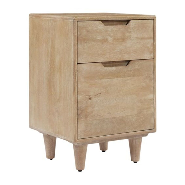 Table de chevet Dakar -bois massif de mangue-couleur arabica 40 x 62 x 35 cm