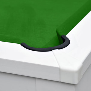 Table de Billard Eddie convertible blanche tapis vert