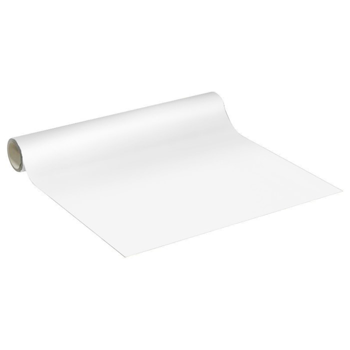 Rouleau adhésif décoratif Vinyle au Mètre - Blanc - Sticker Lavable Imperméable Mur Cuisine Meubles