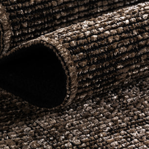 MIRA - Tapis de salon marron au design abstrait