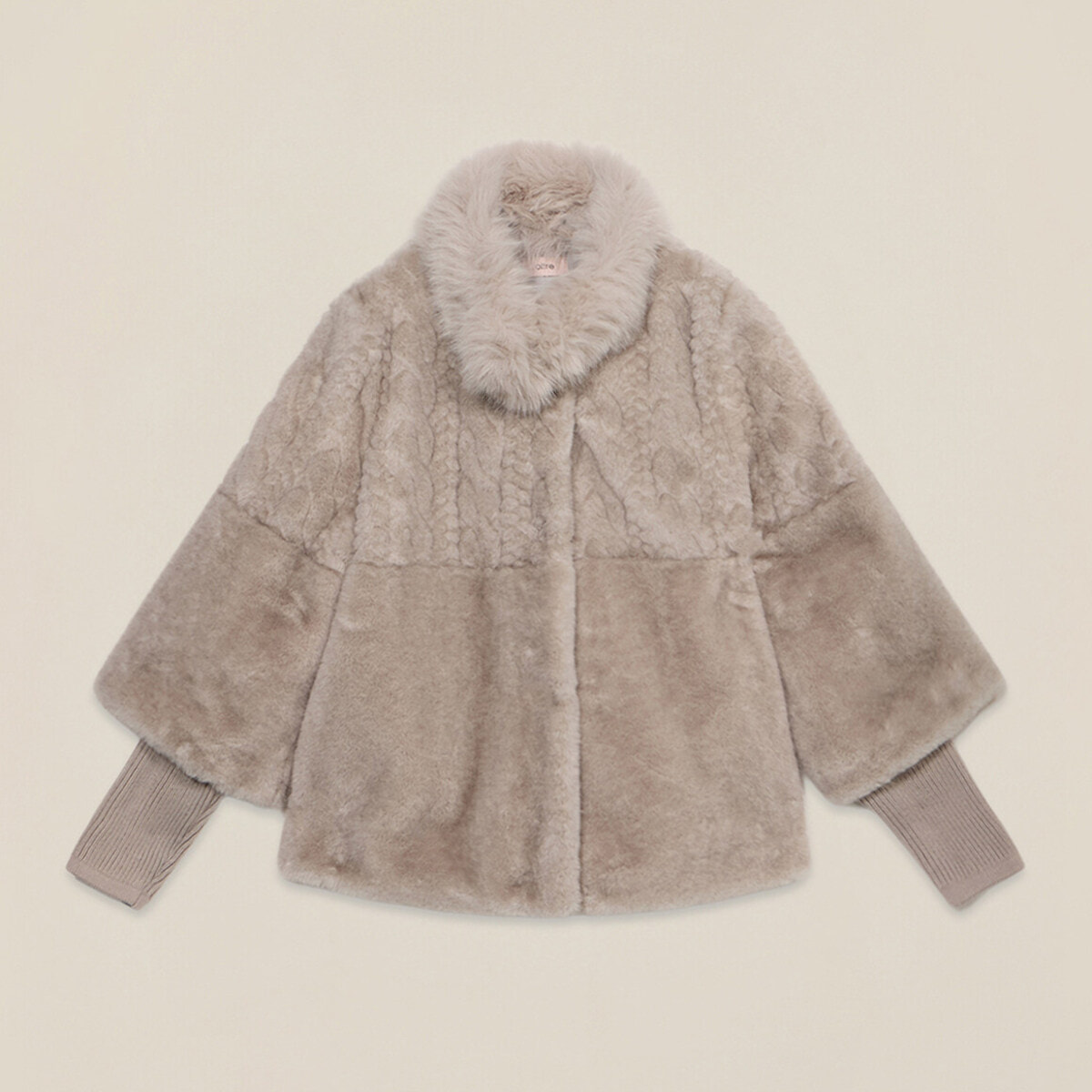 Oltre - Chaqueta en tejido peludo de doble elaboración - Gris