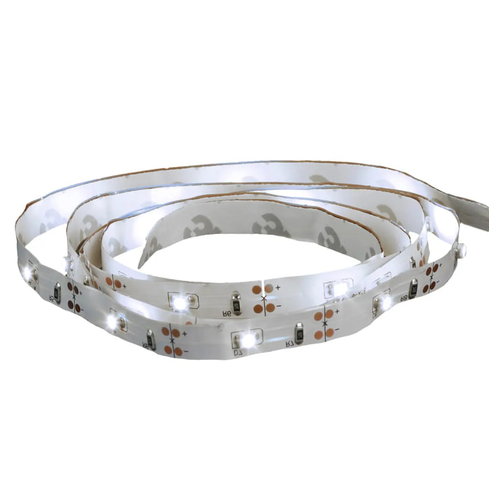 Ruban LED "Lumy" à pile blanc L130cm
