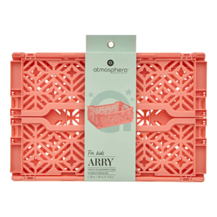 Cagette pliable Arry 30x20cm corail