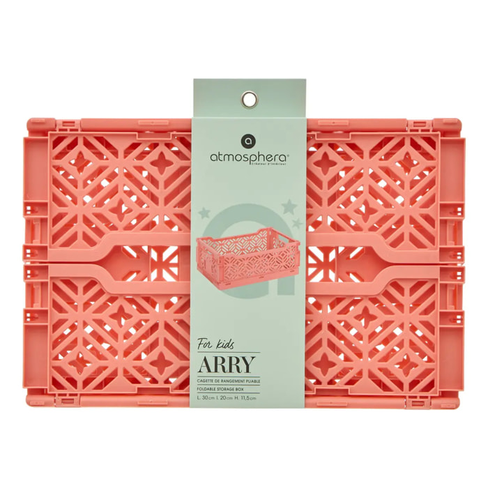 Cagette pliable Arry 30x20cm corail