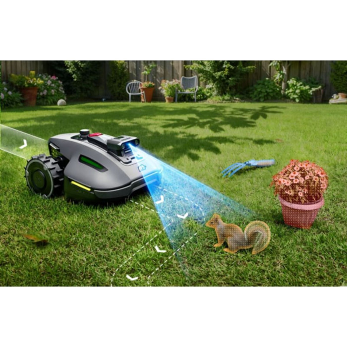 Robot tondeuse MAMMOTION YUKA mini 2 sans fil périphérique, 800 m² de superficie