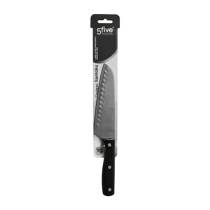 Couteau Santoku inox "Essentiel Black" lame 17cm