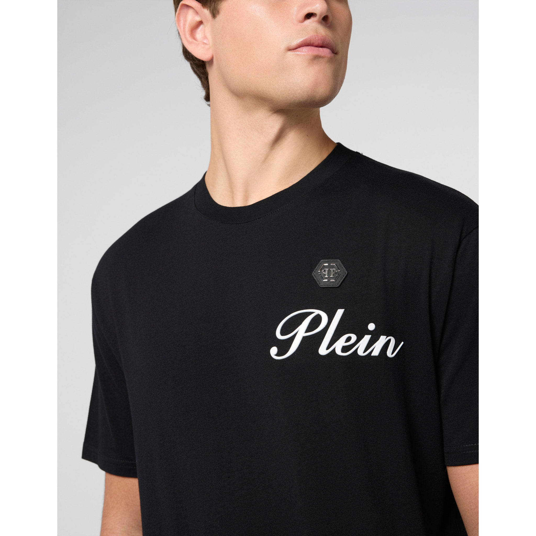 PHILIPP PLEIN Round Neck T-Shirt Embossed Signature