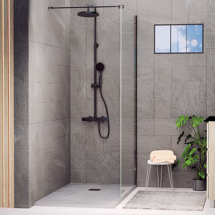 Paroi de douche Royal Noir 100cm