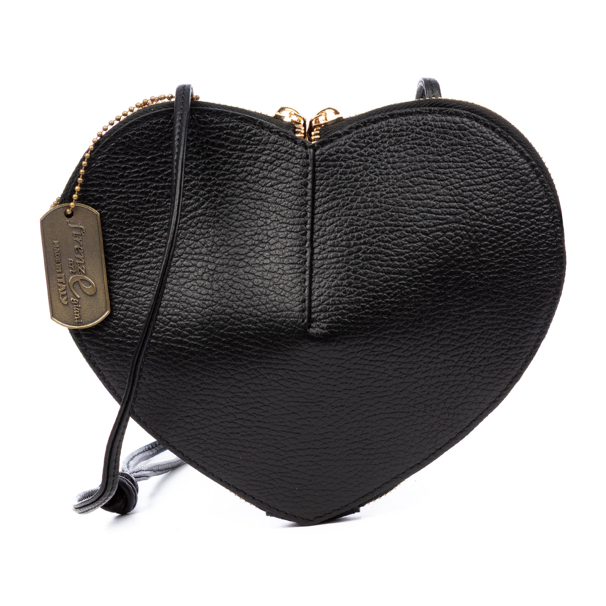 Barbaresco borsa a spalla donna, a forma di cuore. Pelle autentica Dollaro.