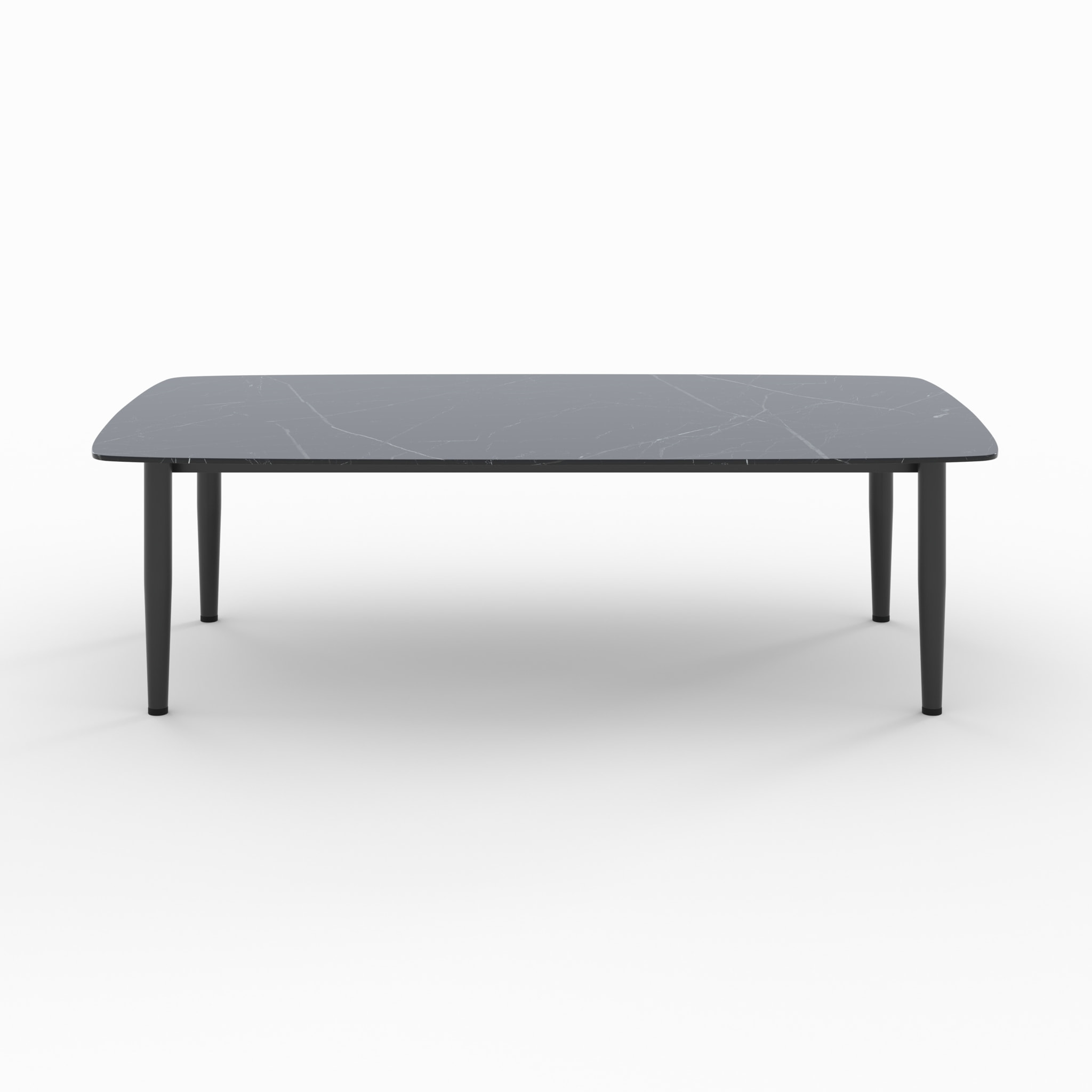 Table basse de jardin en verre effet marbre - Wilo