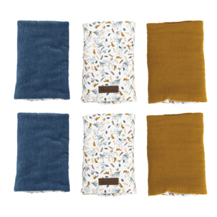 Tour de lit bébé lot de 6-Modulable - Bleu