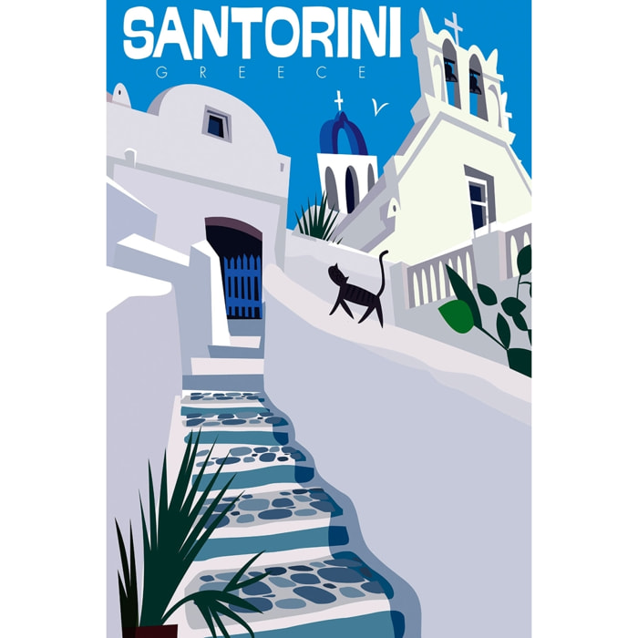 Tableau santorini Toile imprimée