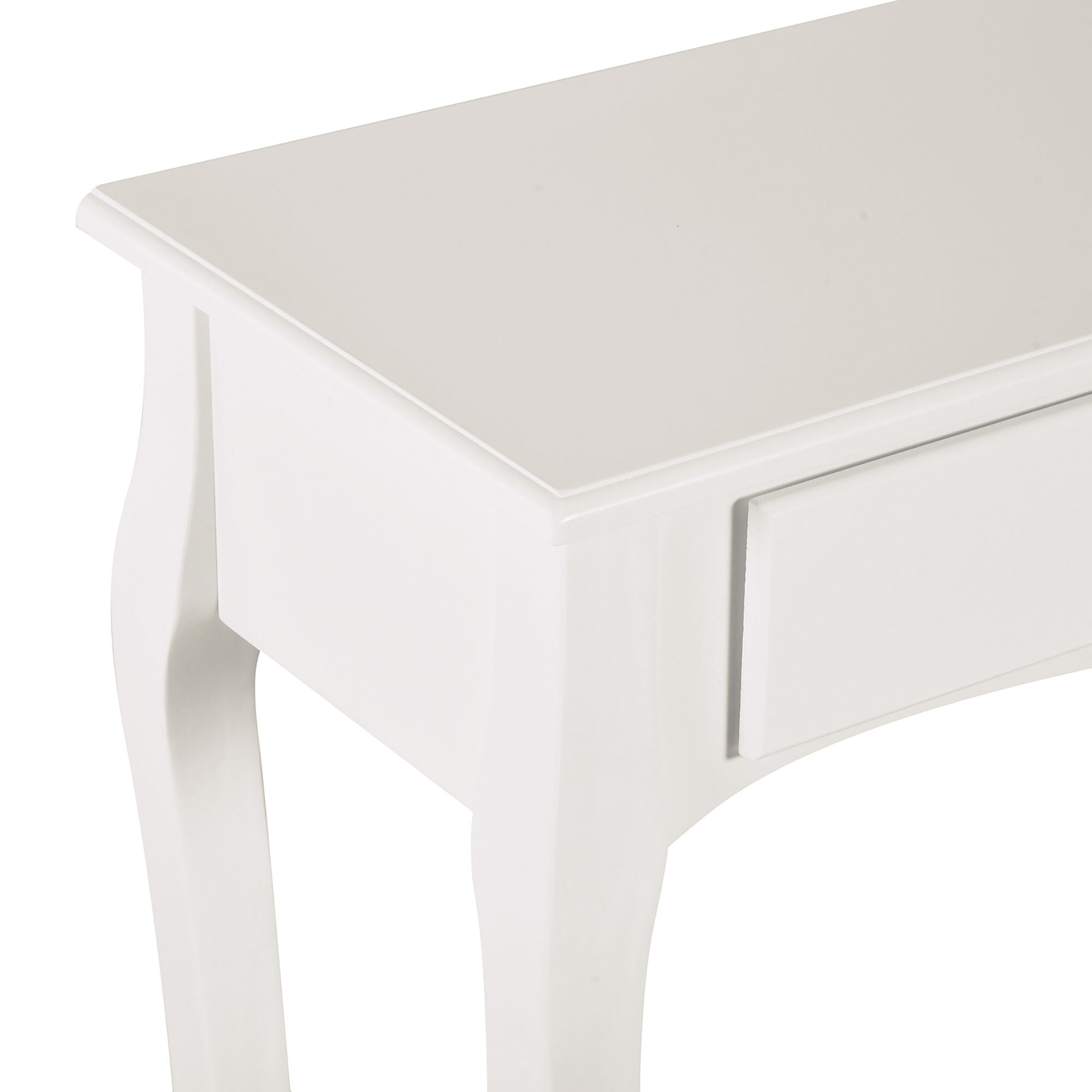 Mesa Consola con Cajones de Madera 100x33x76cm Blanco