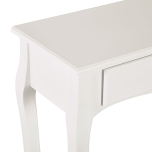 Mesa Consola con Cajones de Madera 100x33x76cm Blanco