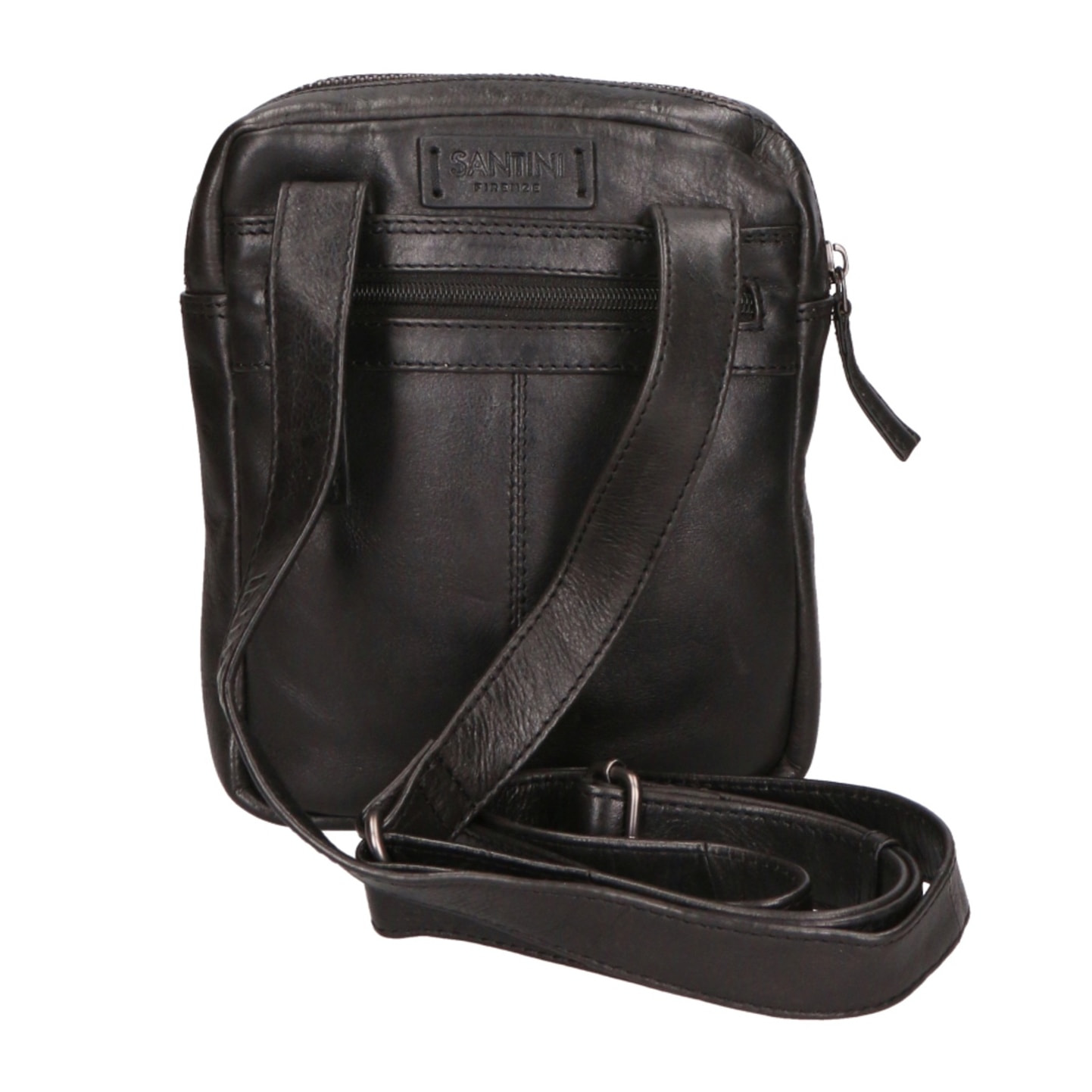 Borsa a tracolla unisex vera pelle - Modello False - 100% pelle di vacchetta - 17.0 x 19.0 x 4.0 cm