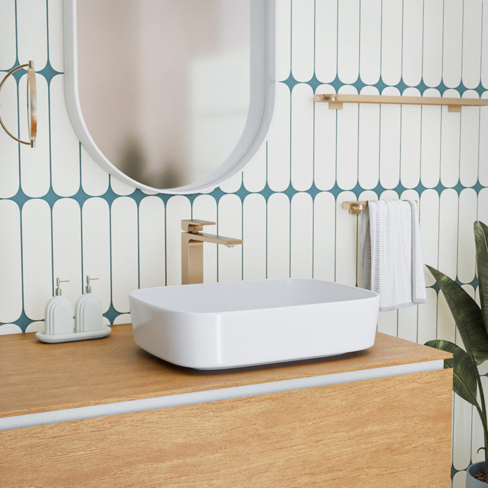 PixL 50 x 37,5 x 13,5 cm vasque à poser Infinitio, sans trop-plein, blanc (CEPX4937WM)