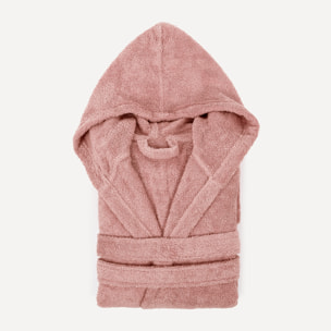 Albornoz capucha 450gr unisex rosa keike