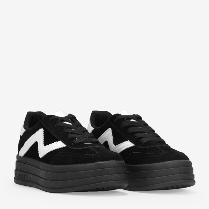 Zapatillas con plataforma negras