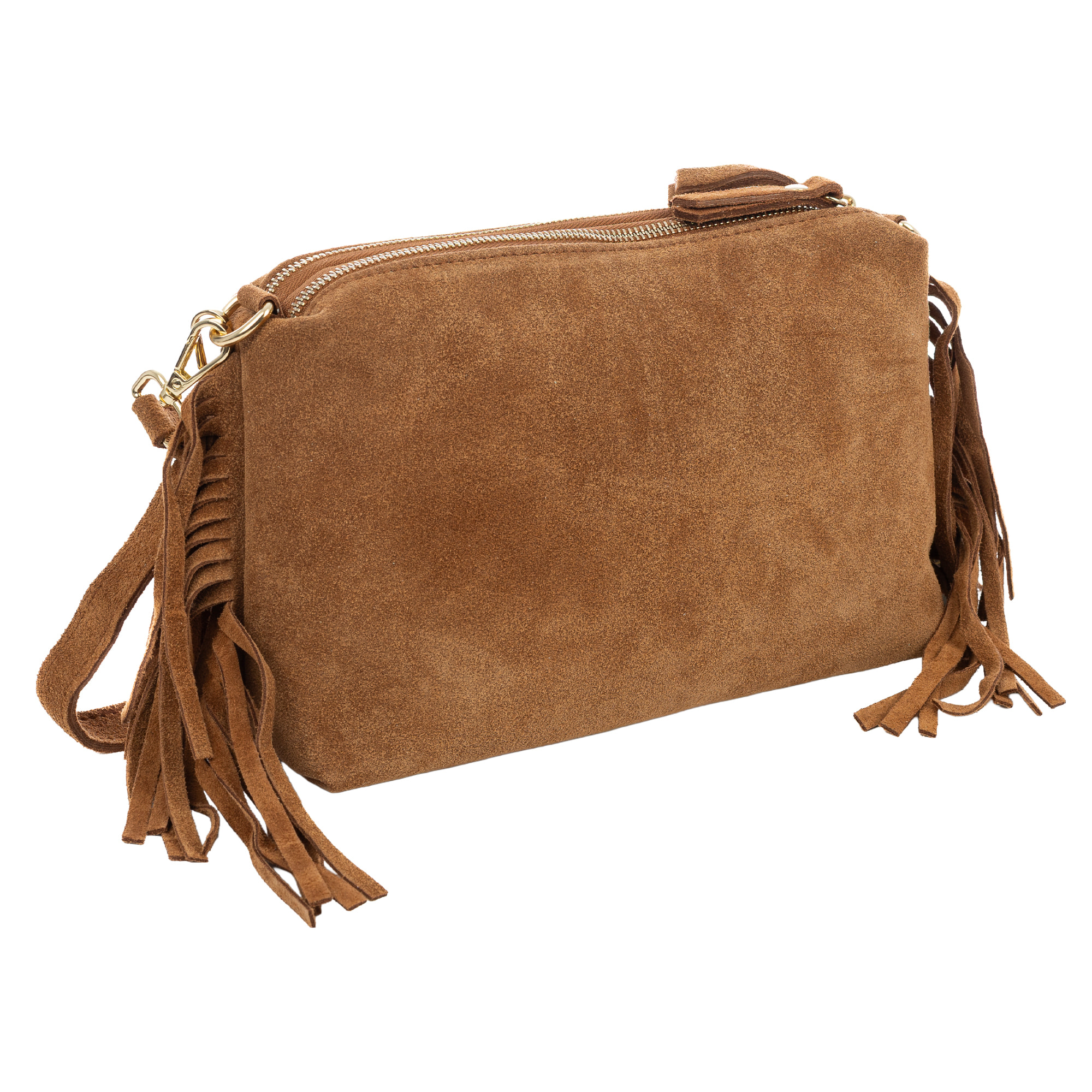Benedetti Bolso de hombro Mujer. Piel auténtica Gamuza