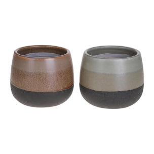 Set 2 cachepot - 15xH13x15cm - Pezzi 2 - Bianchi Dino SpA