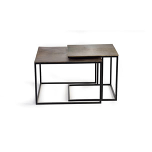 Ensemble de 2 tables basse 41x62x62cm