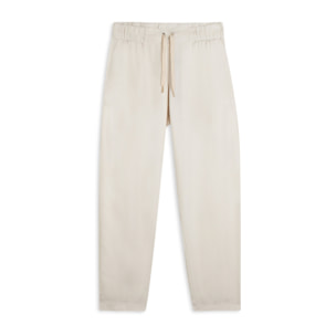 Pantaloni in Twill di Lyocell lunghezza cropped