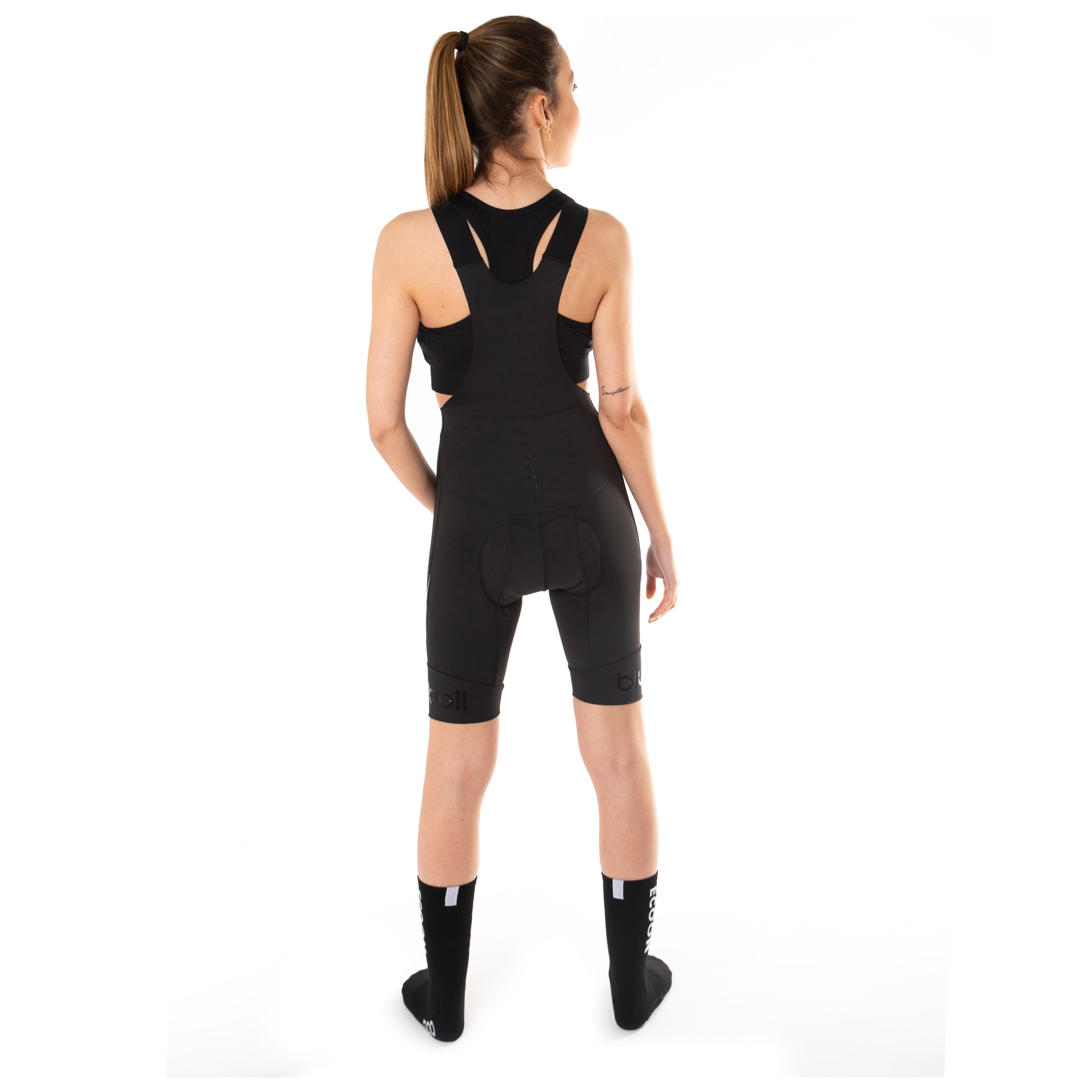 CULOTTE DE COMPRESIÓN CICLISMO PARA MUJER DE LONGITUD CORTA BLUEBALL EN NEGRO