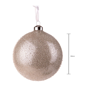 Sfera con Ice - Pezzi 4 - Colore Champagne - 8x8Hx8cm - Bianchi Dino