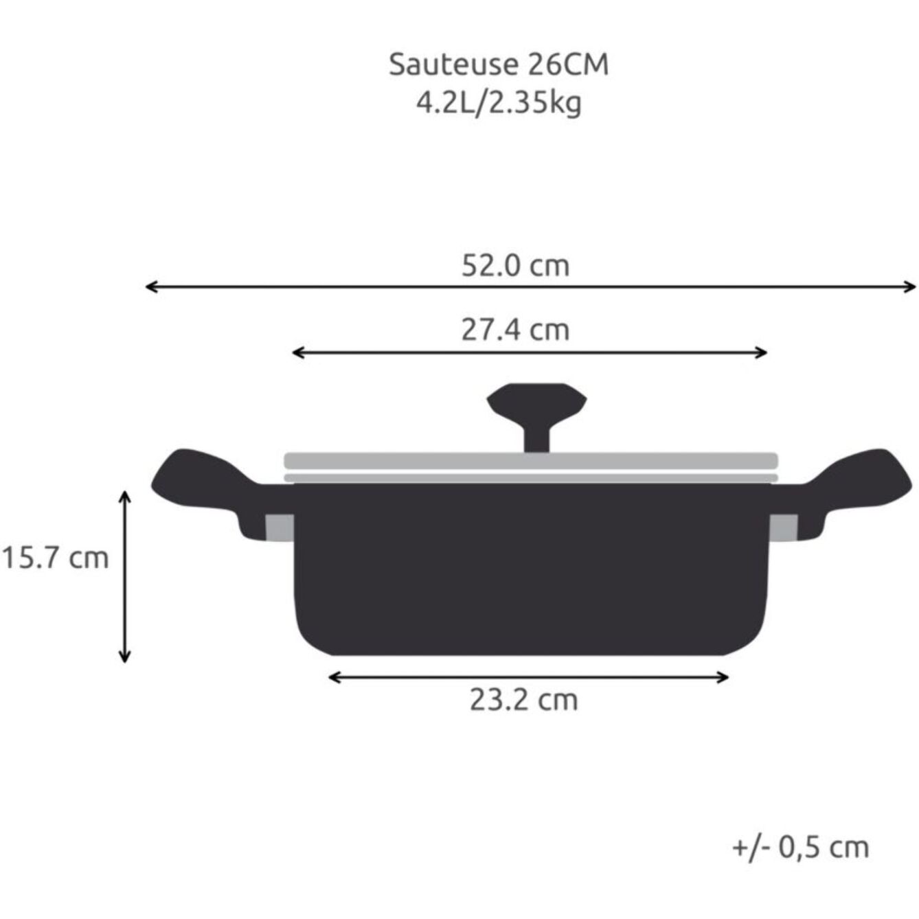 Sauteuse LAGOSTINA Desideria 26cm
