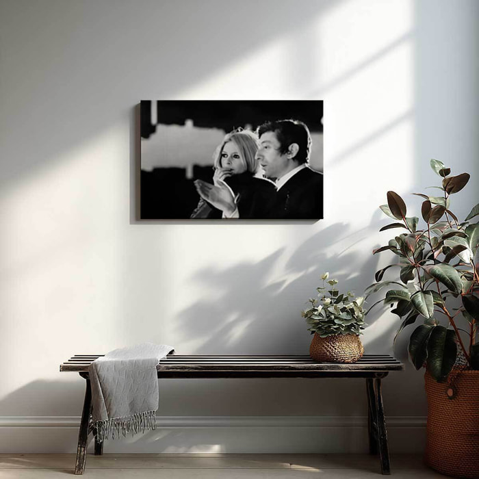 Tableau acteurs Photo de Brigitte Bardot et Serge Gainsbourg Toile imprimée