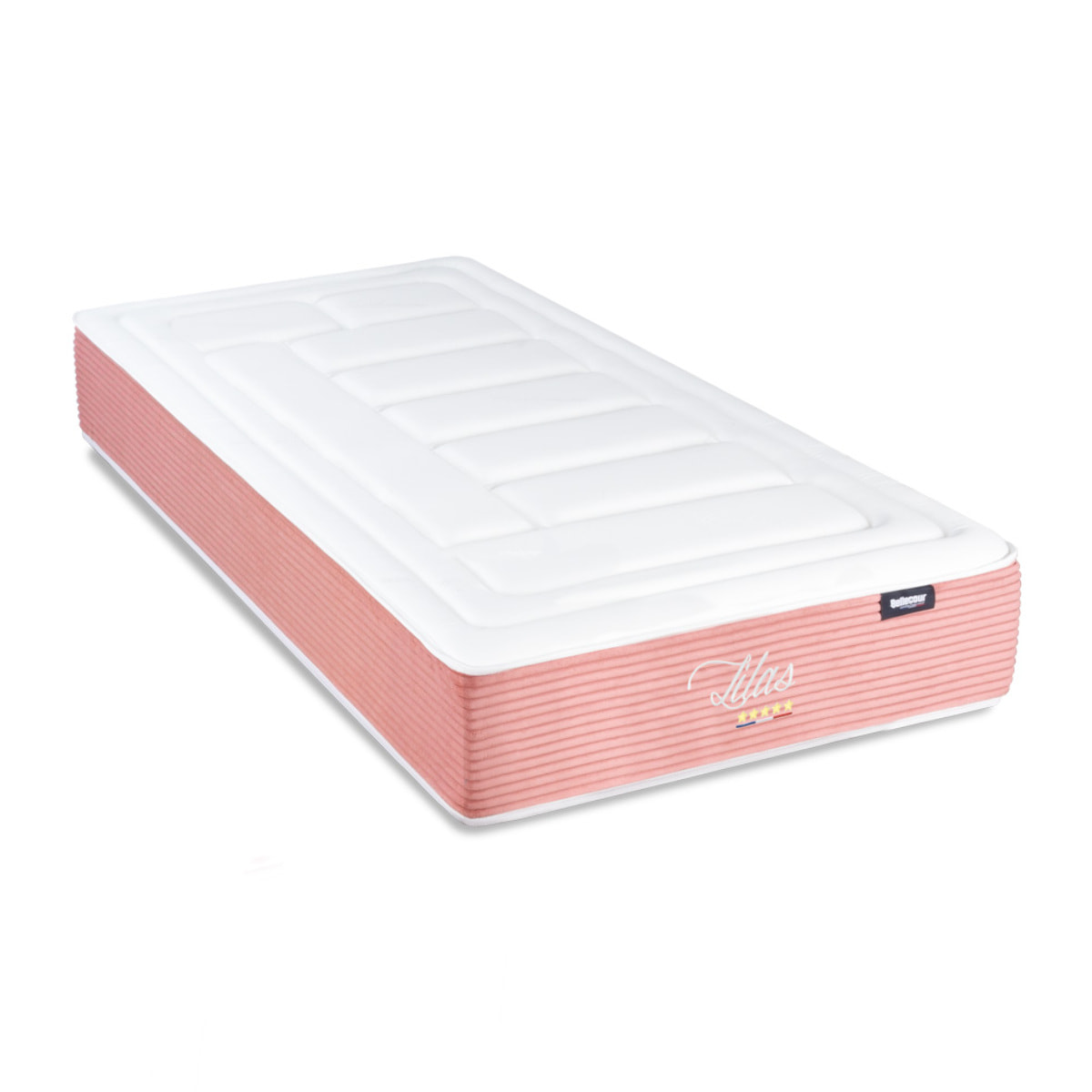 Ensemble Matelas Lilas avec sommier en bois