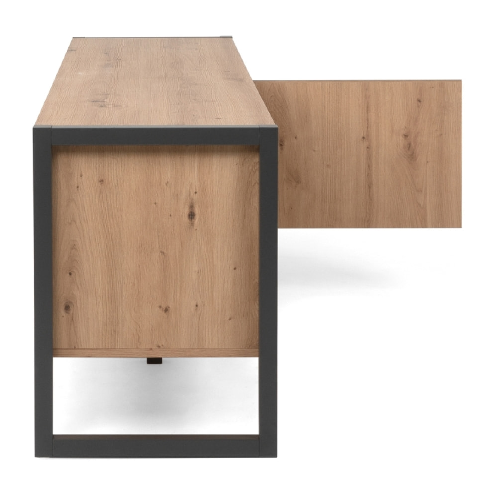 Meuble TV industriel en bois avec placards AUTEL